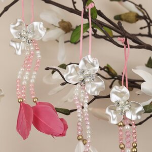 Набор елочных игрушек Flower Glow 25 см, 4 шт, подвеска Kaemingk (Кейминг) фото 3