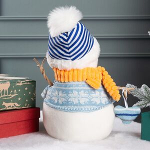 Дверной стоппер Снеговик Северин - Шведские Каникулы 28 см Kaemingk фото 3