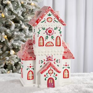 Декоративная статуэтка Пряничный Домик - Floral Pattery 35 см