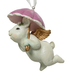 Елочная игрушка Зайка Аурели - Bunnies Wonderland 13 см, подвеска