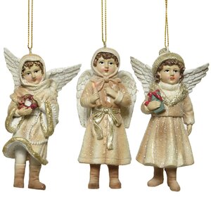 Елочная игрушка Ангел - Рождественская песнь 11 см, подвеска
