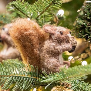 Елочная игрушка Белочка Терри - Foresta di Lana 11 см, подвеска Kaemingk фото 2