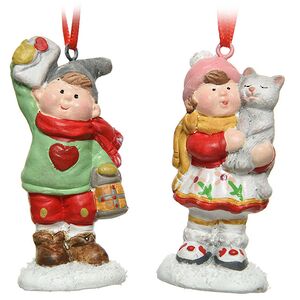 Набор елочных игрушек Bradford: Прогулка Бобби и Адель , 2 шт