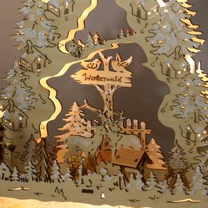 Светильник-горка Снежные Истории 40*32 см, батарейка/адаптер Sigro фото 3