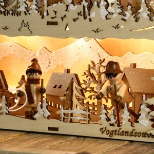 Светильник-горка Снежные Истории 40*32 см, батарейка/адаптер Sigro фото 4