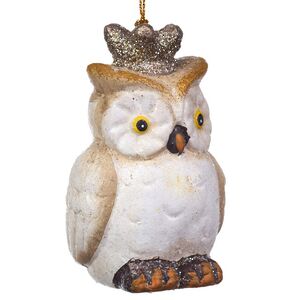 Елочная игрушка Сова Адельрун - Королева леса Халлербос 8 см, подвеска