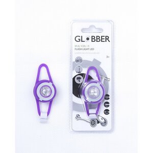 Габаритный LED фонарь Globber для самоката и велосипеда, 7.5 см, фиолетовый