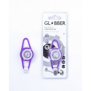 Габаритный LED фонарь Globber для самоката и велосипеда, 7.5 см, фиолетовый Globber фото 1