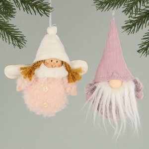 Набор елочных игрушек Christmas Motife 14-18 см, 6 шт, подвеска Kaemingk фото 2