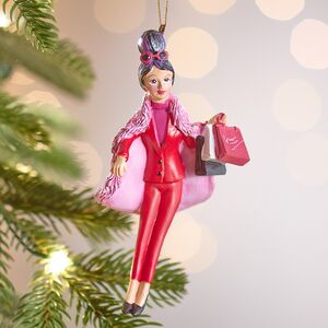 Елочная игрушка Леди Барнелла - Pellicce Rosa 13 см, подвеска