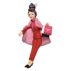 Елочная игрушка Леди Барнелла - Pellicce Rosa 13 см, подвеска Kaemingk фото 1