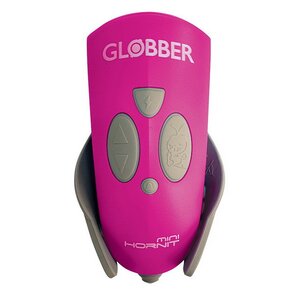 Фонарь-звонок-клаксон для самоката Globber с LED подсветкой и пультом д/у, 25 звуков, розовый Globber фото 1