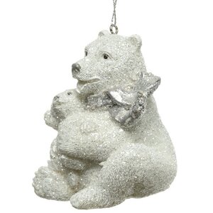 Елочная игрушка Медвежонок Генри с мамой - Bear Love 8 см, подвеска Kaemingk фото 1