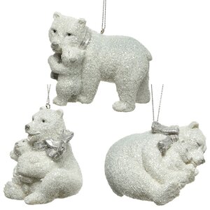 Елочная игрушка Медвежонок Генри с мамой - Bear Love 8 см, подвеска Kaemingk фото 2