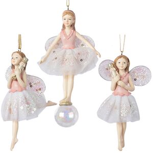 Елочная игрушка Фея Сесиль - балерина с Щелкунчиком 13 см, подвеска Kaemingk фото 2