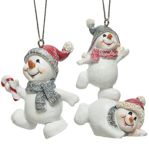 Елочная игрушка Снеговики Мартин и Тони - Рождество в Сноумен Таун 7 см, подвеска Kaemingk фото 2