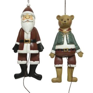 Набор елочных игрушек-марионеток Christmas Team 19 см, 2 шт, подвеска