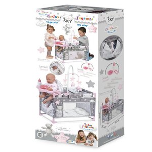Манеж-игровой центр для куклы Скай 59 см с аксессуарами серо-розовый Decuevas Toys (Дэкувьютойс) фото 4