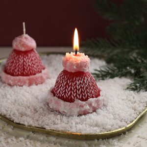 Новогодняя свеча Шапочка - Warm Christmas 7 см Омский Свечной фото 1