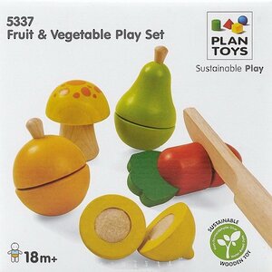 Игровой набор Режем Фрукты и Овощи 6 предметов, дерево Plan Toys фото 2