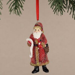 Елочная игрушка Сахарный Санта, 9 см, подвеска