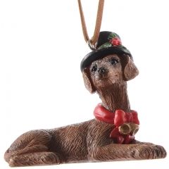 Набор украшений Собачки в Шляпках 6 см, 2 шт, подвеска Kaemingk фото 2