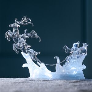 Декоративная фигурка Зачарованный Сюжет 24*18 см, холодная белая LED лампа, на батарейках