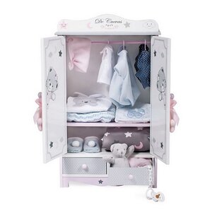 Гардеробный шкаф для куклы Скай 54 см бело-розовый Decuevas Toys фото 2