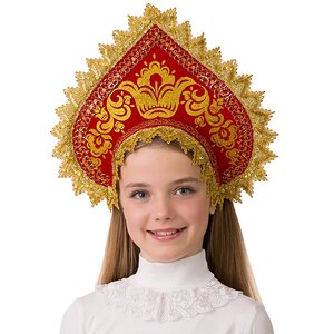Кокошник на резинке Сударушка