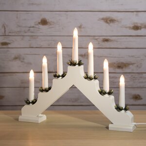 Светильник-горка Кристиан 40*30 см белый, 7 электрических свечей Kaemingk фото 5