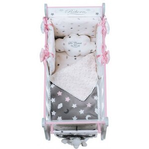 Кроватка для куклы Скай 63 см с бело-розовая Decuevas Toys фото 4