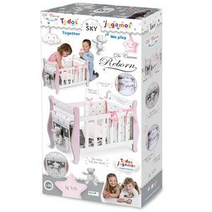 Кроватка для куклы Скай 63 см с бело-розовая Decuevas Toys фото 5