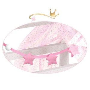 Кроватка для куклы Мария 55 см с аксессуарами нежно-розовая Decuevas Toys фото 3