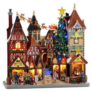 Фасад Кристкиндл-сквер 28*28 см, подсветка, на батарейках Lemax (Лемакс) фото 1