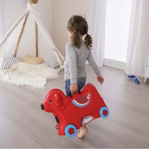 Детский чемодан на колесиках Собачка красный BIG фото 7