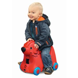 Детский чемодан на колесиках Собачка красный BIG фото 2