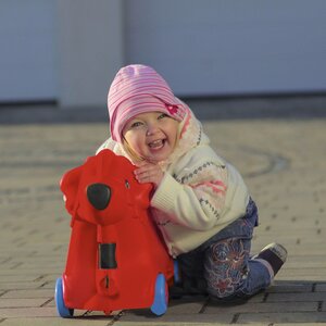 Детский чемодан на колесиках Собачка красный BIG фото 4