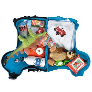 Детский чемодан на колесиках Собачка голубой BIG фото 3
