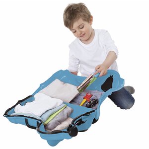 Детский чемодан на колесиках Собачка голубой BIG фото 5