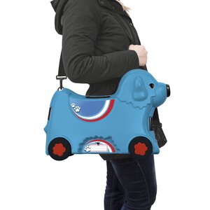 Детский чемодан на колесиках Собачка голубой BIG фото 6