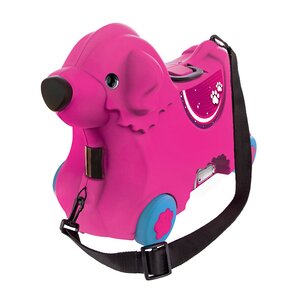 Детский чемодан на колесиках Собачка розовый BIG фото 1