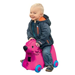 Детский чемодан на колесиках Собачка розовый BIG фото 2