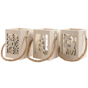 Деревянный подсвечник Лесная Сказка - Елочка 15*10 см светлое дерево Kaemingk фото 3