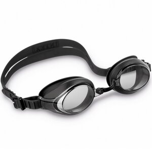 Очки для плавания Racing Pro, черные, 8+ INTEX фото 1