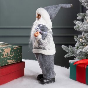 Новогодняя фигура Санта-Клаус в скандинавском свитере 30 см Kaemingk фото 7