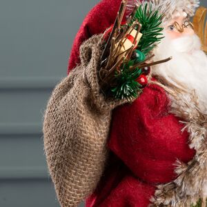 Новогодняя фигура Старина Клаус с гостинцами 30 см Kaemingk фото 8