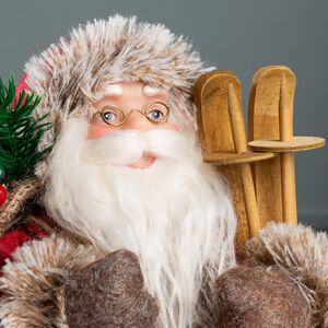 Новогодняя фигура Старина Клаус с гостинцами 30 см Kaemingk фото 2