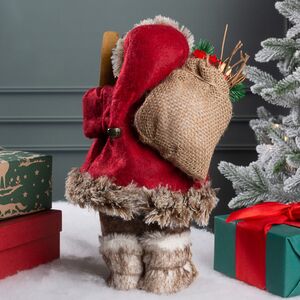 Новогодняя фигура Старина Клаус с гостинцами 30 см Kaemingk фото 3