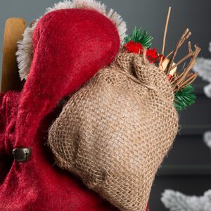 Новогодняя фигура Старина Клаус с гостинцами 30 см Kaemingk фото 6