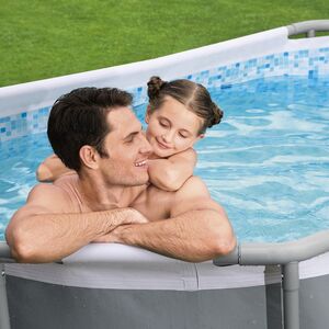 Каркасный овальный бассейн Bestway Steel Pro Max (Бествей Стил Про Макс) 305*200*84 см, фильтр-насос, дозатор Bestway фото 3